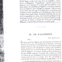 Lettre de D'Alembert à Frédéric II, 29 janvier 1770