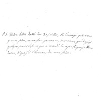 Lettre de D'Alembert à Non identifié, septembre 1777
