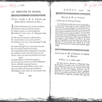 Lettre de D'Alembert à Mercure de France, 25 juillet 1776