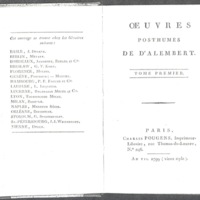 Lettre de D'Alembert à Fuentès, 30 septembre 1774