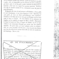 Lettre de Frédéric II à D'Alembert, 10 novembre 1781
