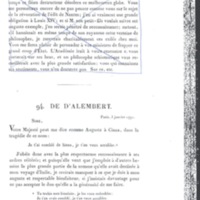 Lettre de D'Alembert à Frédéric II, 3 janvier 1771