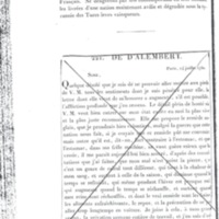 Lettre de Frédéric II à D'Alembert, 22 juin 1780