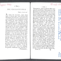 Lettre de Caracciolo à D'Alembert, 18 août 1774