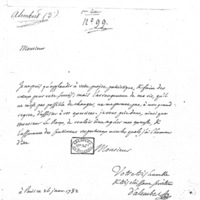 Lettre de D'Alembert à Collenot David, 26 janvier 1782
