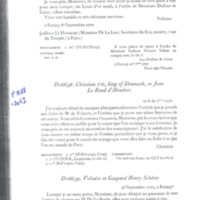 Lettre de Christian VII à D'Alembert, 8 septembre 1770