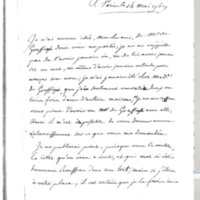 Lettre de D'Alembert à Hume David, 14 mai 1767