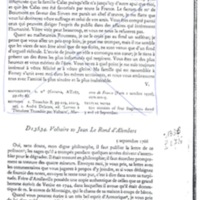 Lettre de Voltaire à D'Alembert, 5 septembre 1766
