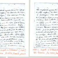 Lettre de Laporte à D'Alembert, 1764