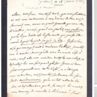 Lettre de Lespinasse dictant à D'Alembert à Condorcet, 18 juin 1769
