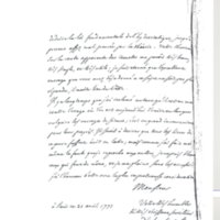 Lettre de D'Alembert à Lambert Jean Henri, 21 avril 1771
