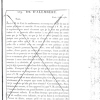 Lettre de Frédéric II à D'Alembert, 1er mai 1780