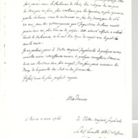 Lettre de D'Alembert à Catherine II, 11 août 1766