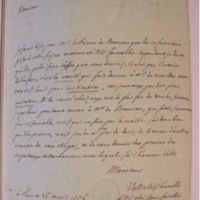 Lettre de D'Alembert à Massieu, 26 avril 1776