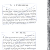 Lettre de D'Alembert à Frédéric II, 7 août 1769