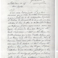 Lettre de Frédéric II à D'Alembert, 15 mai 1774