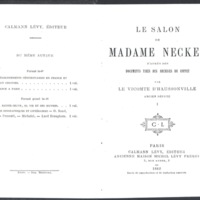 Lettre de D'Alembert à Mme Necker (Curchod), 29 mai 1776