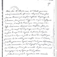 Lettre de Galiani à D'Alembert, 10 janvier 1782