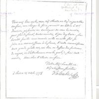 Lettre de D'Alembert à Franklin, 25 octobre 1778