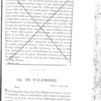 Lettre de D'Alembert à Frédéric II, 1er mars 1782