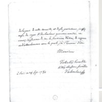 Lettre de D'Alembert à Portelance, 24 septembre 1780