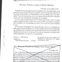 Lettre de Voltaire à D'Alembert, 26 juillet 1776