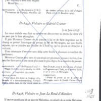 Lettre de Voltaire à D'Alembert, 26 juin 1773