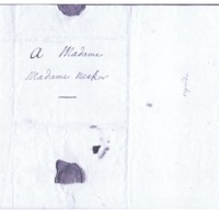 Lettre de D'Alembert à Mme Necker (Curchod), 30 août 1776