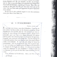 Lettre de D'Alembert à Frédéric II, 1er mars 1765