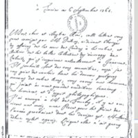 Lettre de Lagrange à D'Alembert, 6 septembre 1765