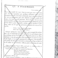 Lettre de D'Alembert à Frédéric II, 7 octobre 1776