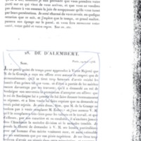 Lettre de Frédéric II à D'Alembert, 23 novembre 1765