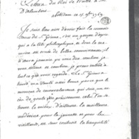 Lettre de Frédéric II à D'Alembert, 25 novembre 1769