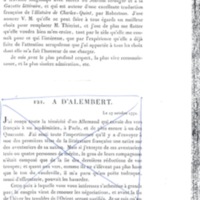 Lettre de D'Alembert à Frédéric II, 9 octobre 1772