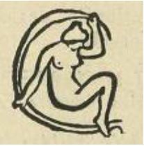 Dessin publié à l'INPI sur le dépôt de marque n° 89549 du 13 novembre 1925 après l'acquisition du filigrane "La baigneuse au ruban" à Annonay par Canson-Montgolfier.  Le motif, dessin d'Aristide Maillol, était utilisé auparavant sur les papiers de la fabrique de Montval de 1922 à 1925.