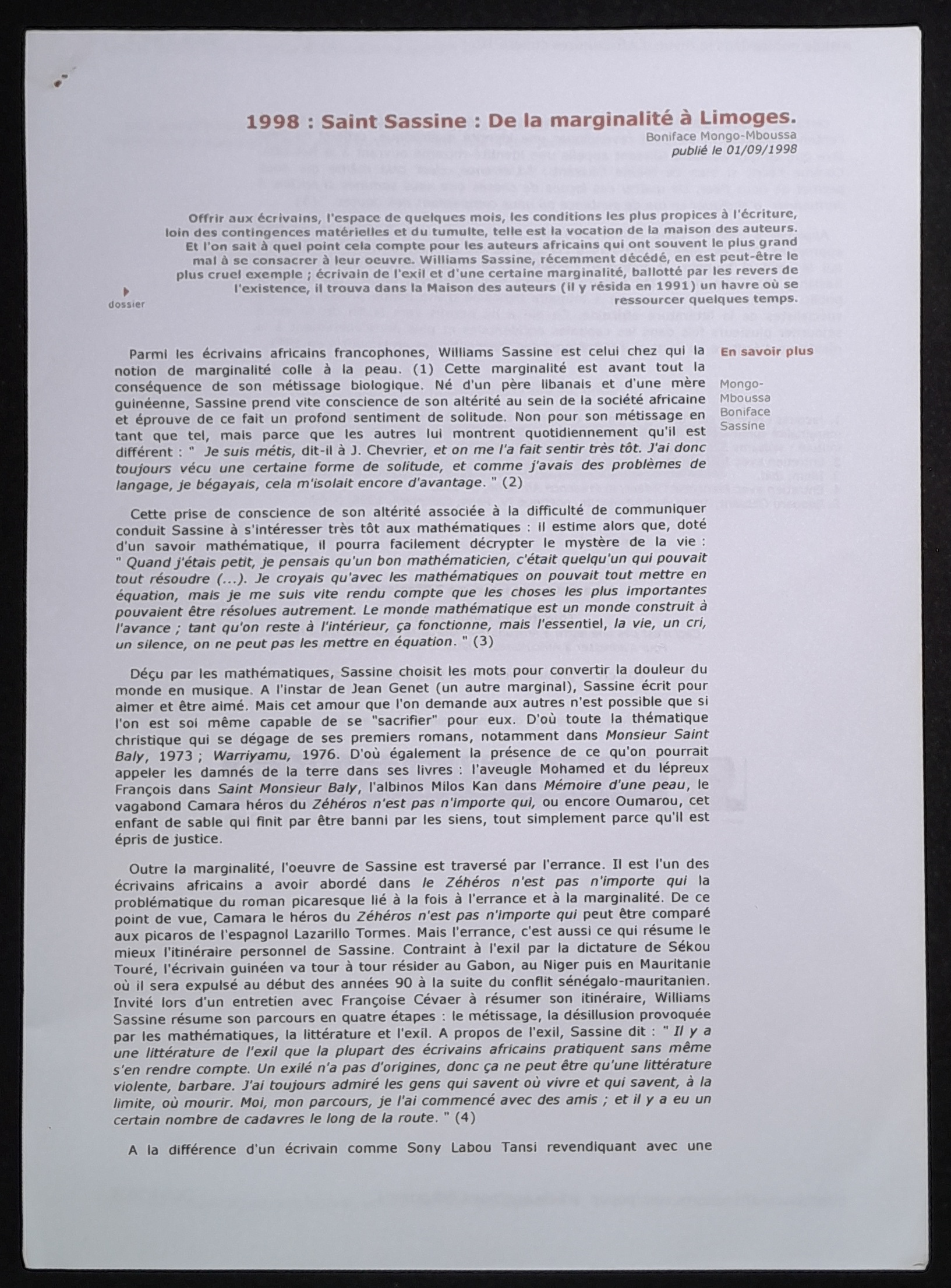 16.1.24 1998. Saint Sasssine, de la marginalite╠ü a╠Ç Limoges.1.jpg
