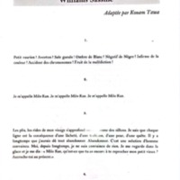 Mémoire d&#039;une peau de Williams Sassine, adapté par Kouam Tawa