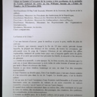 Discours de son excellence Monsieur Bahjat Lahoud, Ambassadeur  du Liban en Guinée