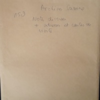Notes manuscrites diverses et cartes de visites