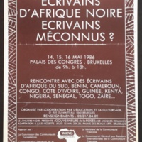 Colloque : Ecrivains d&#039;Afrique noire, écrivains méconnus ? 