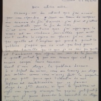 Correspondances avec Maryvonne Joris /Bania Ibrahim à Abiba Sassine/ Abdoulay Diakhaté /Claude Julien / Djibi Thiam / Ghassam Makhily (éloge WS) / Jean Daniel/ Mission de Coopération (Bergassoli) sur projet de collaboration d&#039;Angebaud/ Mohamed Bokar Sidibé (condoléances) / Willy Girardin à Yacine