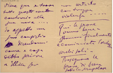 Lettre de Giacomo Puccini à Giulio Ricordi, 1906-11-14 Lettre de Giacomo Puccini à Giulio Ricordi, 1906-11-14
