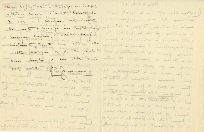 Lettre de Riccardo Zandonai à Carlo Clausetti, 1918-2-8 Lettre de Riccardo Zandonai à Carlo Clausetti, 1918-2-8