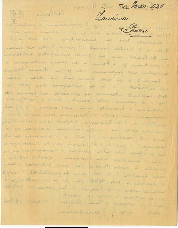 Lettre de Riccardo Zandonai aux Editions Ricordi, 1926-3-3 Lettre de Riccardo Zandonai aux Editions Ricordi, 1926-3-3