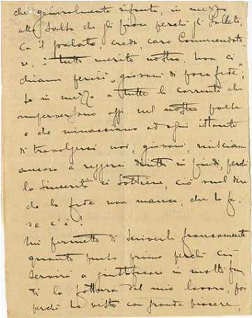 Lettre de Riccardo Zandonai à Giulio Ricordi, 1910-2-27