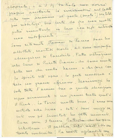 Lettre de Riccardo Zandonai aux Editions Ricordi, 1930-2-28 Lettre de Riccardo Zandonai aux Editions Ricordi, 1930-2-28