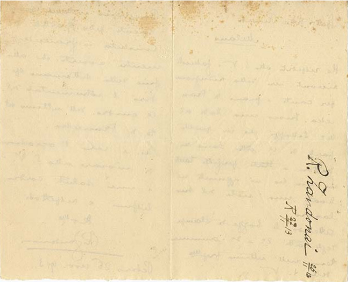 Lettre de Riccardo Zandonai aux Editions Ricordi, 1913-11-26 Lettre de Riccardo Zandonai aux Editions Ricordi, 1913-11-26