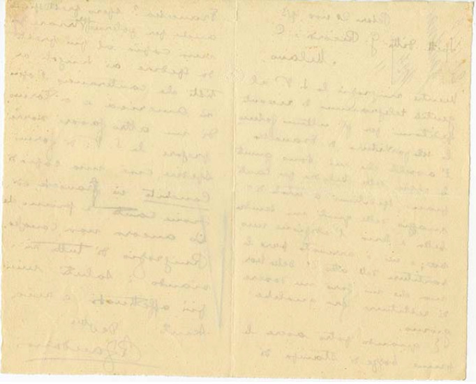 Lettre de Riccardo Zandonai aux Editions Ricordi, 1913-11-20