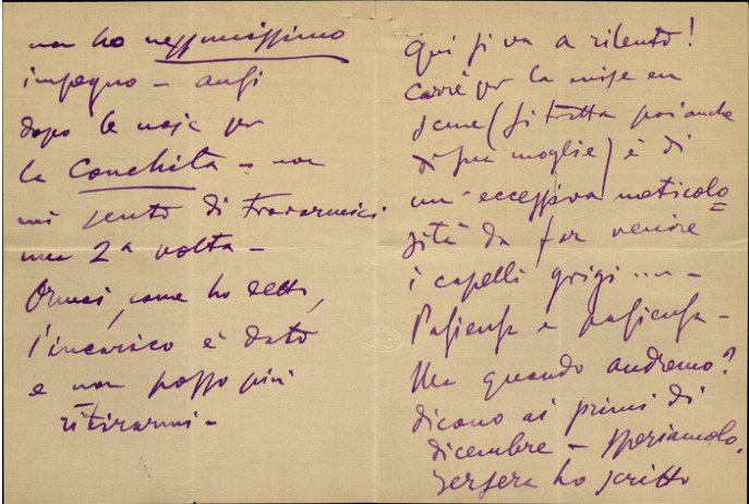 Lettre de Giacomo Puccini à Giulio Ricordi, 1906-11-15 Lettre de Giacomo Puccini à Giulio Ricordi, 1906-11-15