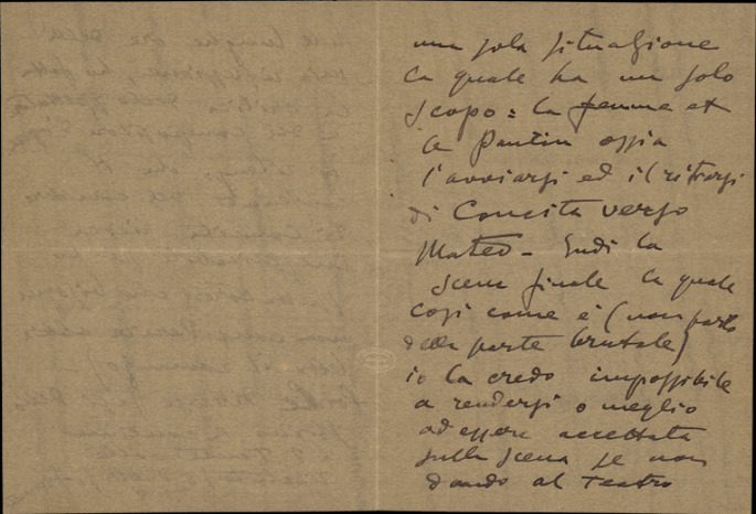 Lettre de Giacomo Puccini à Giulio Ricordi, 1907-4-11